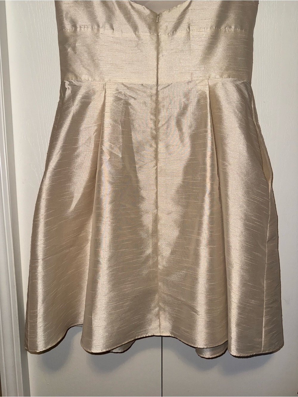 Alfred Sung D448 Champagne A-Line Midi Sleeveless Cocktail Dress - Picture 6 of 13